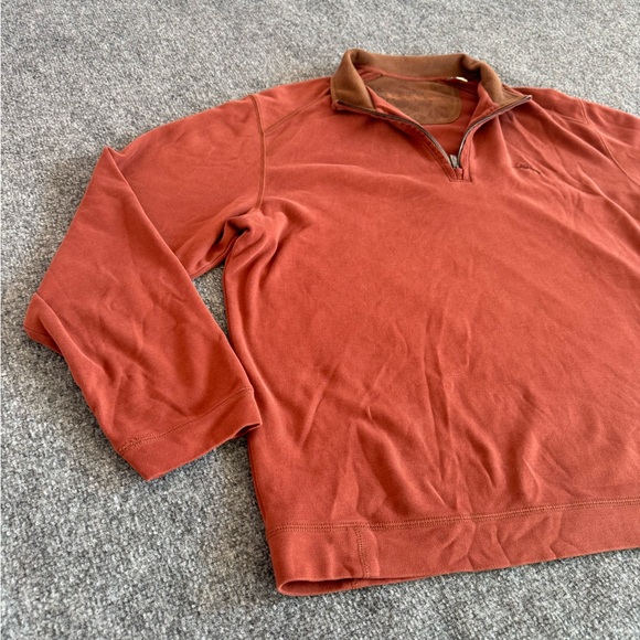 Tommy Bahama 1/4 Zip Pullover Shirt Long Sleeve Pima Cotton Men’s SZ XL Orange - Picture 3 of 12